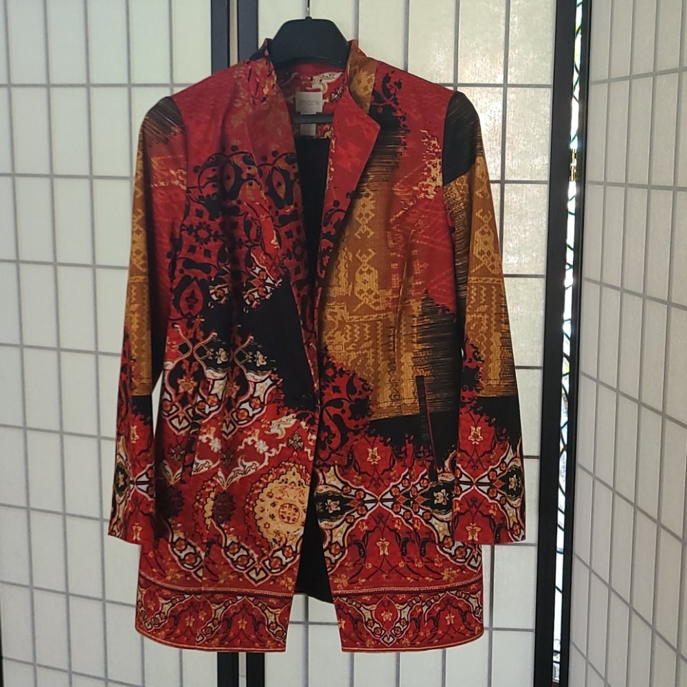 Chico's Printed Statement Jacket - image 1